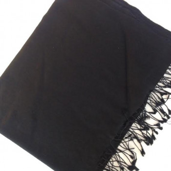 Pashmina cachemire et soie noir