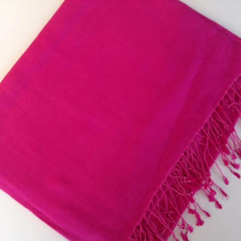 Pashmina cachemire et soie rose