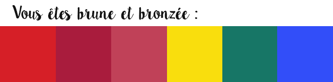 nuancier brune bronzee