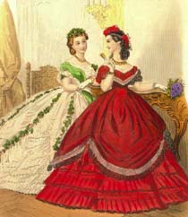 robe a crinoline 1870