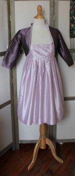 Robe Vénus T34/36 + boléro ravel doublé lilas clair et lilas argenté